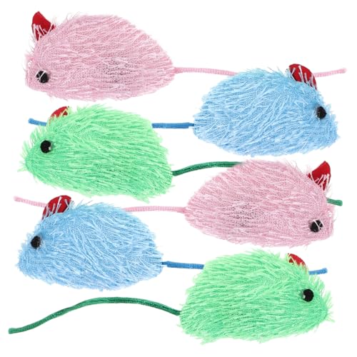COLLBATH 6 Stück Ausgestopftes Katzenspielzeug Fell Plüsch Katzen-mäuse- Spielzeugmaus Für Katzen Katze Necken Katzenspielzeug Quietschend Mäuse Interaktiv Plüsch COLLBATH 6 Stück Ausgestopftes Katzenspielzeug Fell Plüsch Katzen-mäuse- Spielzeugmaus Für Katzen Katze Necken Katzenspielzeug Quietschend Mäuse Interaktiv Plüsch von COLLBATH