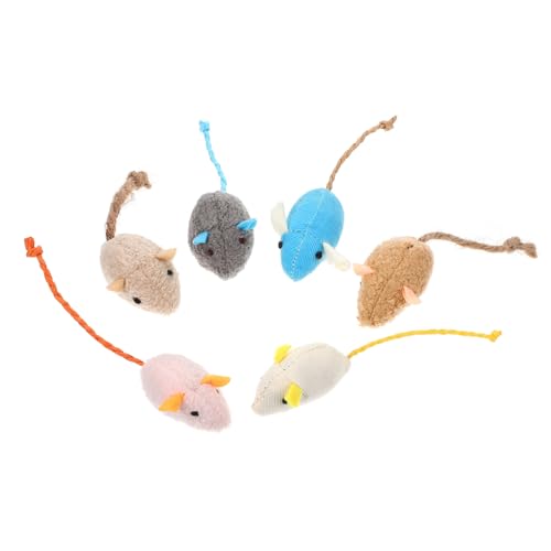 COLLBATH 6stücke Katzenspielzeug Katzenminze-zähneknirschspielzeug Für Haustiere Bissfestes Spielzeug Als Katzenspielzeug Maus Puppen Zum Kauen Und Spielen von COLLBATH