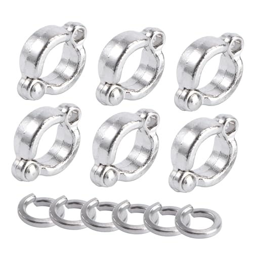 COLLBATH 6 Stück Papagei offenes Fußkettchen Vogelzubehör Vogelfußring Vogelbeinring Zubehör Papageien Identifizierung des Vogelbeinbandes Vogel-Knöchel-Accessoires Fuß-Clip-Ringe Silver von COLLBATH
