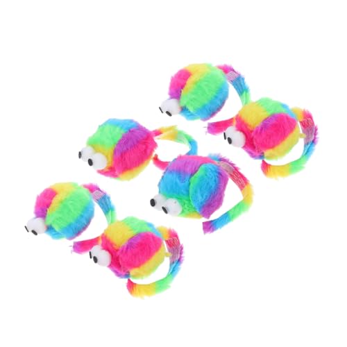 COLLBATH 6 Stück Mit Katzenminze Gefüllte Plüschmaus Für Kätzchen Zahnen Und Spielen Niedliche Ausgestopfte Mäuse Spielzeug COLLBATH 6 Stück Mit Katzenminze Gefüllte Plüschmaus Für Kätzchen Zahnen Und Spielen Niedliche Ausgestopfte Mäuse Spielzeug von COLLBATH