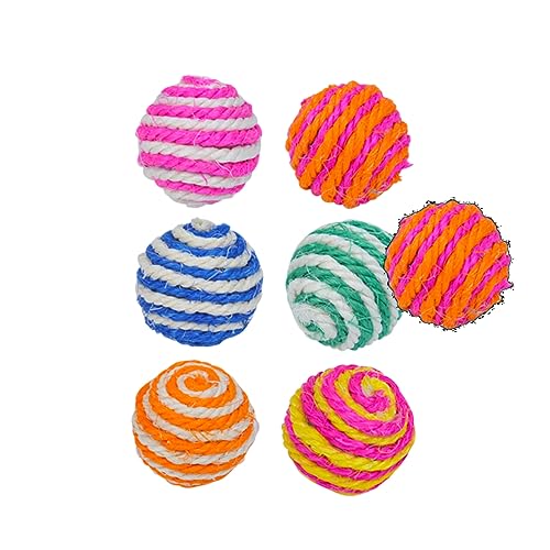 COLLBATH 6 Stück Teiliges Katzenspielzeug Sisalbälle Kauspielzeug Kratzball mit Geräuschfunktion Langlebig und für Katzen und Kätzchen Geeignet Spielspaß für Zuhause und Zufällige Farbe COLLBATH 6 Stück Teiliges Katzenspielzeug Sisalbälle Kauspielzeug Kratzball mit Geräuschfunktion Langlebig und für Katzen und Kätzchen Geeignet Spielspaß für Zuhause und Zufällige Farbe von COLLBATH
