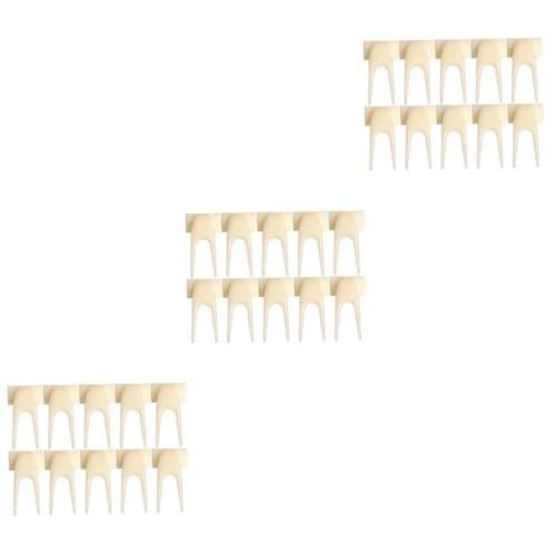 COLLBATH Papageienkäfig 60 Vogel Fütterungsgabel Feeder-Werkzeug Papageien-gemüse-Stick-Halter Futterspender Für Papageien-gemüse-spieß Papageien-Feeder-Clips Plastik Beige von COLLBATH