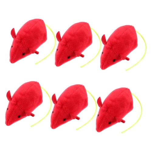 COLLBATH 6pcs Cat Toys Kitten Toys Scratching Cat Plaything Funny Mouse Toy Interessing Kitten Toy Funny Kitten Toy Cat Supply Compact Treat Toy Cat Accessory Pet Supplies Modeling Plush von COLLBATH