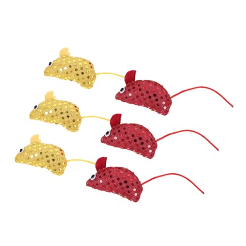 COLLBATH Katzenminze Spielzeug 6 stücke Cartoon Katze Spielzeug Mäuse Form Kätzchen Spielzeug Pailletten Katze Haustier Katze Kauen Liefert COLLBATH Katzenminze Spielzeug 6 stücke Cartoon Katze Spielzeug Mäuse Form Kätzchen Spielzeug Pailletten Katze Haustier Katze Kauen Liefert von COLLBATH