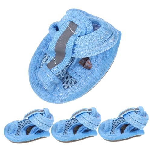 COLLBATH 8 STK Hundesandale Hundeschuhe für heißes Pflaster Hündchen Haustierschuh weiche Sandalen für Katzen Stiefel Straßenschuhe Sommer Welpe Haustier-Sandale Haustier-Hundeschuhe Blue COLLBATH 8 STK Hundesandale Hundeschuhe für heißes Pflaster Hündchen Haustierschuh weiche Sandalen für Katzen Stiefel Straßenschuhe Sommer Welpe Haustier-Sandale Haustier-Hundeschuhe Blue von COLLBATH