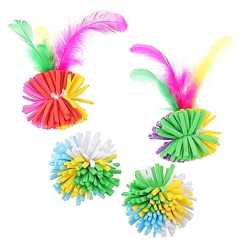COLLBATH 8stücke Bunte Katzen Spielbälle Mit Federn Interaktive Kratzspielzeuge Für Katzen Und Kätzchen Geeignet Für Innenräume Fördert Spielverhalten Und Kratzschäden COLLBATH 8stücke Bunte Katzen Spielbälle Mit Federn Interaktive Kratzspielzeuge Für Katzen Und Kätzchen Geeignet Für Innenräume Fördert Spielverhalten Und Kratzschäden von COLLBATH