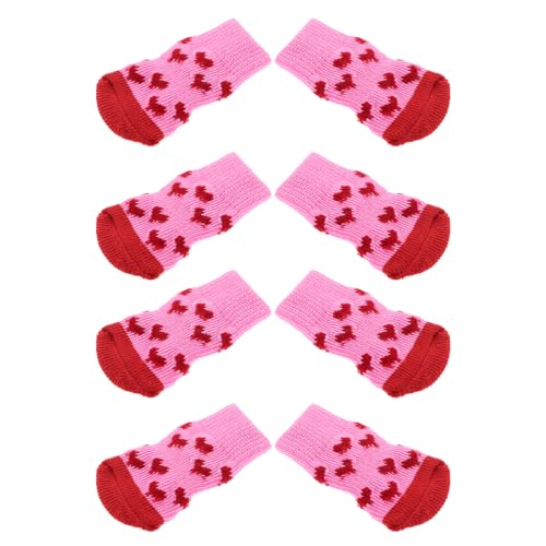 COLLBATH 8 Stück Teiliges Set rutschfeste Hundesocken für Kleine Mittlere und Große Hunde Atmungsaktive Pfotenschutzsocken mit Rutschfestem Boden für Hartholzböden und Draußen für Bequeme von COLLBATH