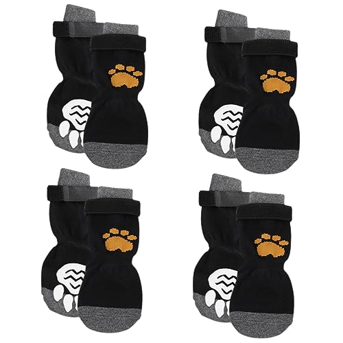 COLLBATH 8Stücke Teiliges Atmungsaktive Baumwollsocken Für rutschfeste Pfotenschutzsocken Für Kleine Und Mittelgroße Haustiere Für Drinnen Und Draußen von COLLBATH