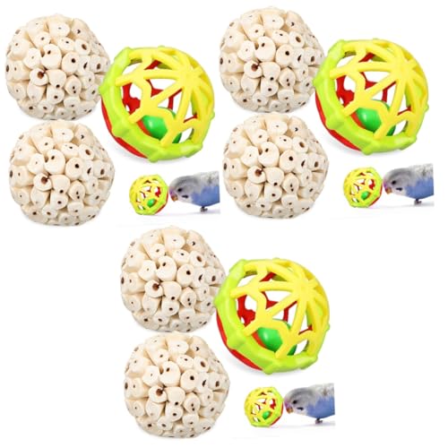 COLLBATH 9 STK Vogel Spielzeugball Vogeltrainingsspielzeug Vogelbissspielzeug Papagei Kauspielzeug Vogelbälle Bird Toys Vogelspielzeug Spielzeug für Vogelkäfige Papageienspielzeug Gummi COLLBATH 9 STK Vogel Spielzeugball Vogeltrainingsspielzeug Vogelbissspielzeug Papagei Kauspielzeug Vogelbälle Bird Toys Vogelspielzeug Spielzeug für Vogelkäfige Papageienspielzeug Gummi von COLLBATH