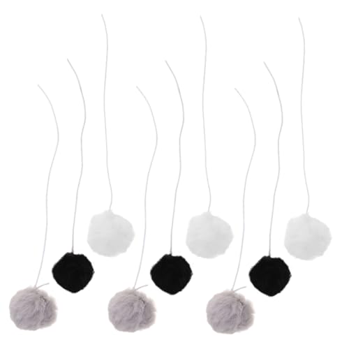 COLLBATH 9 Stücke Katzenspielzeug Sisal Ball Mit Seil Plüsch Bälle Interaktive Indoor Spielzeug Für Katzen Jagd Spiel von COLLBATH
