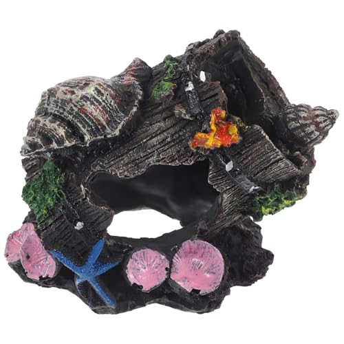 COLLBATH Aquarium-versteck Aus Harz Dekoratives Fischhöhle Naturgetreues Garnelenunterschlupf Für Kleine Aquarien von COLLBATH