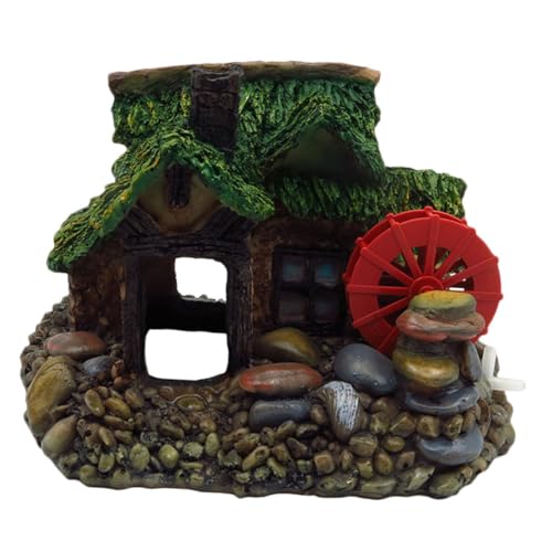 COLLBATH Aquarium S Ornament Harz Miniatur Wassermühle Und Stein Für Home Aquatic Decor von COLLBATH