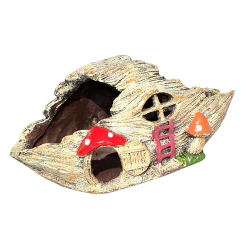 COLLBATH Aquarium-Dekoration Harz-Handwerk Versteck-hausdekor Für Fische Und Garnelen Unterwasserschmuck Für Aquarienlandschaft von COLLBATH