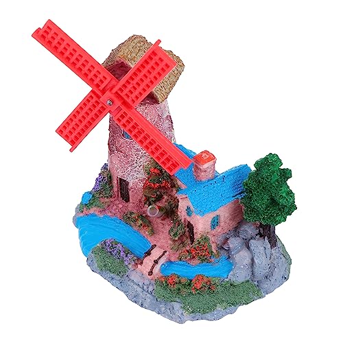 COLLBATH Aquarium Landschaftsdekor Windmühlenburg aus Resin Kreative Desktop Ornamente für Wohnzimmer und Kinderzimmer zur Verschönerung von Fischbecken und Mikro Landschaften COLLBATH Aquarium Landschaftsdekor Windmühlenburg aus Resin Kreative Desktop Ornamente für Wohnzimmer und Kinderzimmer zur Verschönerung von Fischbecken und Mikro Landschaften von COLLBATH