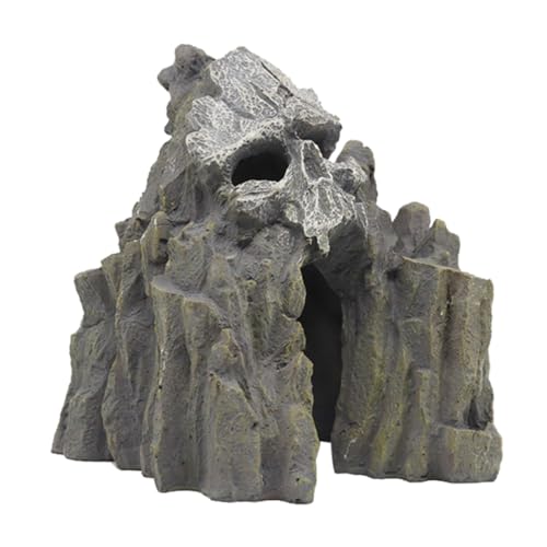 COLLBATH Aquarium Skelett Steingarten Aquarium-Fälschung Dekorationen für Aquarien Aquariumskelett Felsen greyb Fischbehälter Dekoration Aquarium Landschaftsdekor Zubehör für Aquarien Harz von COLLBATH