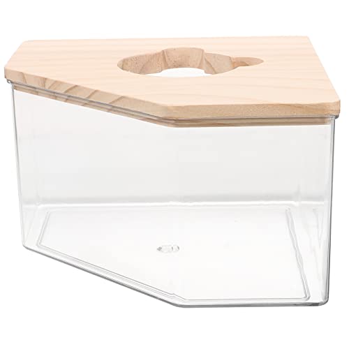 COLLBATH Sandbadbehälter Aus Acryl und Holz für Hamster Multifunktionale Badetoilette Große Katzentoilette für Rennmäuse Glatte Kanten Sicher für Chinchillas COLLBATH Sandbadbehälter Aus Acryl und Holz für Hamster Multifunktionale Badetoilette Große Katzentoilette für Rennmäuse Glatte Kanten Sicher für Chinchillas von COLLBATH