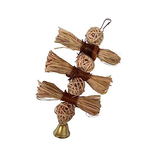 COLLBATH Papagei Vogel Spielzeug langlebig Bast Rattan Kauen Spielzeug Haustier Spielzeug Glocke und COLLBATH Papagei Vogel Spielzeug langlebig Bast Rattan Kauen Spielzeug Haustier Spielzeug Glocke und von COLLBATH