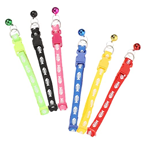 COLLBATH Buckle Wege Resistente Breakaway Cat Safety Fishbone Strap Colorful Neck Katzenkragen Welpenkragen Hundehalsband Collar Bells Printed with Schöner Supply Pet Collars Empfindlicher COLLBATH Buckle Wege Resistente Breakaway Cat Safety Fishbone Strap Colorful Neck Katzenkragen Welpenkragen Hundehalsband Collar Bells Printed with Schöner Supply Pet Collars Empfindlicher von COLLBATH