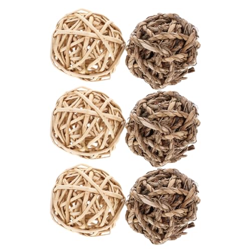 COLLBATH 6 Stücke Kaninchen Kauspielzeug Natur Gras Ball Spielzeug Für Kaninchen Indoor Kleintier Spielzeug Zahnreinigung Haustier Zubehör COLLBATH 6 Stücke Kaninchen Kauspielzeug Natur Gras Ball Spielzeug Für Kaninchen Indoor Kleintier Spielzeug Zahnreinigung Haustier Zubehör von COLLBATH
