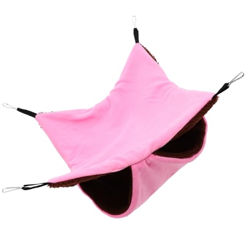 COLLBATH Warme Hängematte für Kleintiere Doppellagige Plüsch Hängematte für Hamster Chinchillas und Haustiere Atmungsaktiv und Bequem Installieren Kratzfestes Material von COLLBATH