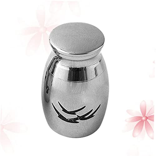 COLLBATH Edelstahl Haustier Asche Box Gedenk Vogel Muster Silber von COLLBATH