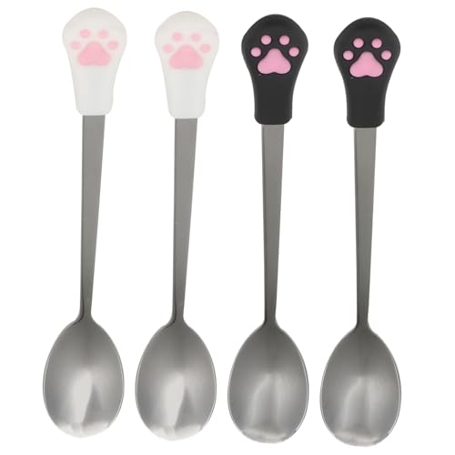 COLLBATH 4stücke Edelstahl Dosenlöffel Mit Gummi Griff Für Hunde Und Katzenfutter Rostfrei Leicht Zu Reinigen Konservenöffner Für Tierfutterdose COLLBATH 4stücke Edelstahl Dosenlöffel Mit Gummi Griff Für Hunde Und Katzenfutter Rostfrei Leicht Zu Reinigen Konservenöffner Für Tierfutterdose von COLLBATH