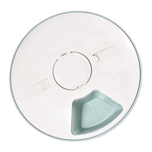 COLLBATH Futterautomat Mit Timer Für Haustiere Automatischer Futterspender Für Hunde 6-Port-Spender Für Katzen Musikalarm – Grundmaterial Grün Weiß von COLLBATH