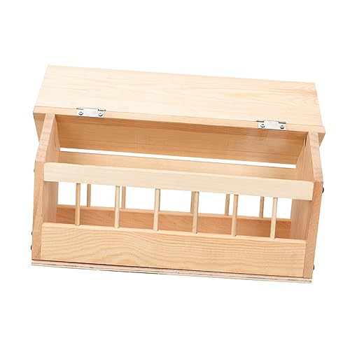 COLLBATH Futterautomat Zucht Futterspender Tablett Für Taubentrog Taube Feeder Trog Taubenwasserfuttermittel Vogeltränke Taubenfuttertrog Hühnertrog Taubenzubehör Hühnerente Feeder Hölzern von COLLBATH