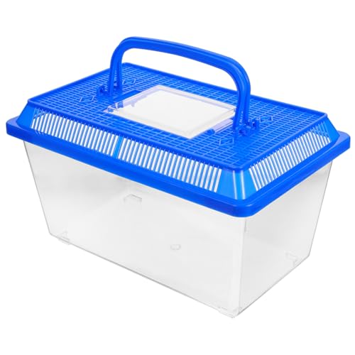 COLLBATH Futterbox für Haustiere schildkröten zubehör schildkröten Aquarium Schildkrötelebensraum drinnen Zuhause Schildkrötenlebensraum Schildkrötenbecken mit Plattform Plastik Sky-Blue von COLLBATH