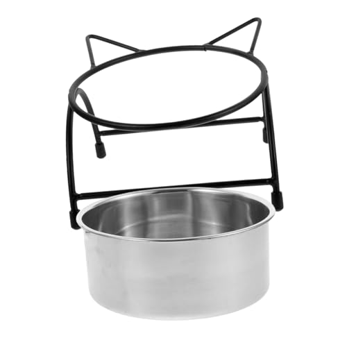COLLBATH Doppelnapf Für Katzennapf Erhöhter Futternapf Mit Schutzdesign Edelstahl Katzennapf Mit Füßen Geeignet Für Mehrere Haustiere von COLLBATH
