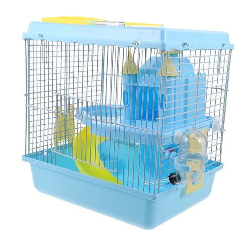COLLBATH Großer Hamsterkäfig mit Rutsche Laufrad Wasserflasche Multilayer Haustiervilla für Zwerghamster Mäuse und Rennmäuse Fördert Aktivität und Erkundung von COLLBATH