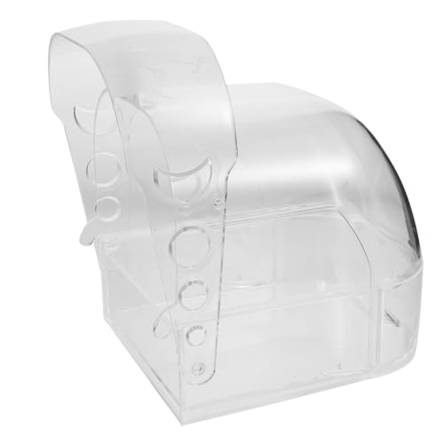 COLLBATH Hängende Vogelbadewanne für Käfig mit Schublade Transparenter Wellensittich duschbehälter Badebox für Nymphensittiche und Sittiche Auslaufsicher Einfache Reinigung für Kleine von COLLBATH