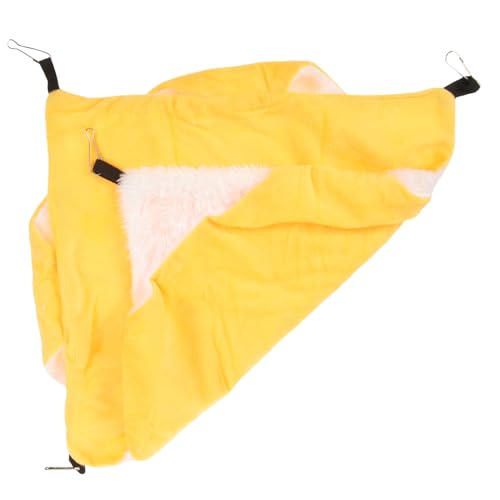 COLLBATH Decorative Hamster Chinchilla Hammock Bequeme Hängematte Für Kleine Haustiere Atmungsaktive Und Warme Schlafgelegenheit Für Meerschweinchen Und Ratten Kristallgelb von COLLBATH
