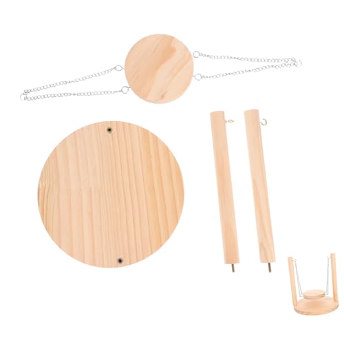 COLLBATH Hamster Hölzerne Schwung Lustiger Hamster Hängematte Spielzeug Kletterspielzeug Für Hamster Holz Haustier Hängematte Dekorative Hamster Molare Spielzeug Für Hamster von COLLBATH