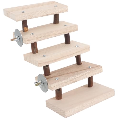 COLLBATH Holzleiter Für Meerschweinchen Hamster Kletterleiter Naturholz Kleintier Spielzeug Kauspielzeug Für Hamster Chinchilla Ratte von COLLBATH