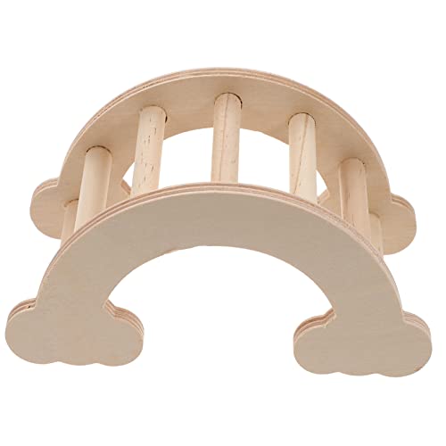 COLLBATH Chinchillakäfig-Zubehör Holzleiter für Kleintiere Käfigspielzeug für Meerschweinchen Rennmausspielzeug Reptilienbrücke von COLLBATH