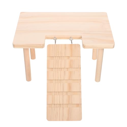 COLLBATH Kleintierspielzeug Holzplatte Für Meerschweinchen Hamster Plattform Mit Rampe Für Kleintiere von COLLBATH
