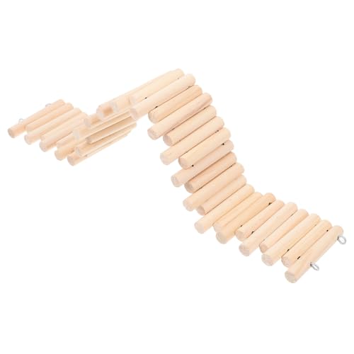COLLBATH Universal-hamsterspielzeug Haustierspielplatz Biegbare Brücke Leiterbrücke Für Hamster Versteckkäfig Kleintier Naturholz Stilvolles Design von COLLBATH