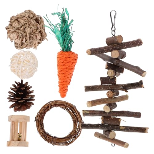 COLLBATH Kleintier-zubehör Für Hamster Und Ratten Naturholz-Spielzeug Mit Gras Und Rattan Ohne Schädliche Stoffe Für Käfig Und Zahn-Pflege COLLBATH Kleintier-zubehör Für Hamster Und Ratten Naturholz-Spielzeug Mit Gras Und Rattan Ohne Schädliche Stoffe Für Käfig Und Zahn-Pflege von COLLBATH