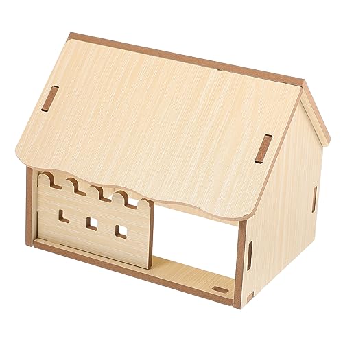 COLLBATH Hamster-Hideout Aus Holz Für Kleintiere Bequemes Versteck Und Spielhaus Für Hamster Und Meerschweinchen Für Ruhe Und Spielspaß Einem Sicheren Rückzugsort von COLLBATH