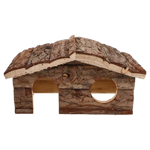 COLLBATH Holzversteck Für Hamster Und Meerschweinchen Hamsterversteck Aus Massivholz Geeignet Als Spielzeug Und Habitat Für Kleintiere von COLLBATH