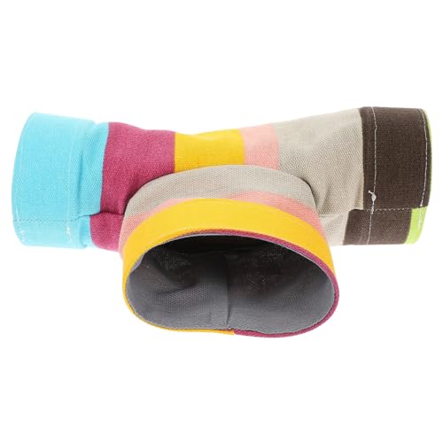 COLLBATH Hamsterspieltunnel Hamster hamsterspielzeug Hamster Drill Bucket with Three Channels quietschend Hase Tunnel- Faltbarer Kaninchentunnel für Hamster Segeltuch von COLLBATH