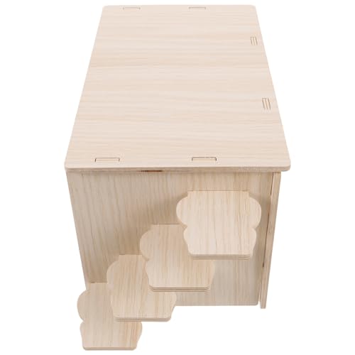 COLLBATH Hamsterversteck Aus Holz Meerschweinchennest Mit Leiter Einzigartiges Rattenversteck Dekoratives Zuhause von COLLBATH