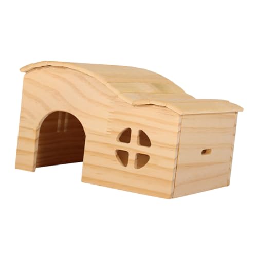 COLLBATH Holzhaus Für Meerschweinchen Und Hamster Langlebiges Spielzeug Mit Versteckfunktion Sicher Und Bequem Für Kleine Haustiere von COLLBATH
