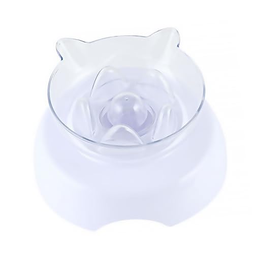 COLLBATH Haustier Futterschale Mit Neigungsdesign Schling Trinkschüssel Für Katzen Transparentes Material rutschfest Zu Reinigen Für Gesunde von COLLBATH