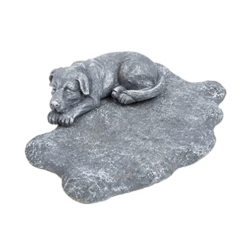 COLLBATH Haustier Grabstein hundegrabstein Dog Statue Hundestatue Tiergedenkstein mit Gravur Friedhof Erinnerung Welpe Denkmal Monument Grabstein für Haustiere Gedenksteine ​​für Tiere Harz von COLLBATH