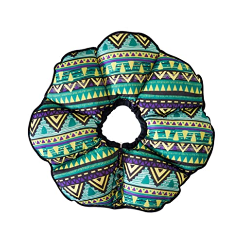 COLLBATH Kratzfestes schützendes Sonnenblumenhalsband für Haustiere Robustes rundes Hundehalsband grünes Dreieck leicht zu tragen Größe L von COLLBATH