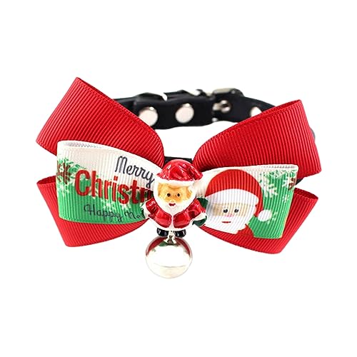 COLLBATH Verstellbarer Kragen Weihnachts-Haustierhalsband Verstellbares Haustierhalsband Glockenhalsband für Haustiere Welpen Halszubehör für Haustiere Haustier Hundehalsband von COLLBATH