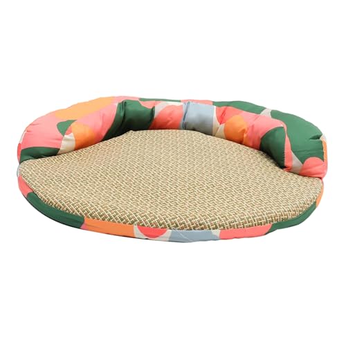 COLLBATH Haustier Kühlmatte Sommerkissen Atmungsaktives Kühlnest für Hunde und Katzen Camouflage Tragbar Waschbar Liegefläche für Heiße von COLLBATH