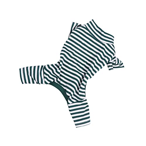 COLLBATH Haustier-Leggings Hundepyjama Groß Hunde-Pyjama Welpen-Outfits Hundemäntel Hunde Kleidung Baumwolloverall Für Haustiere Gestreifte Hundekleidung Hundekostüme Für Große Hunde von COLLBATH